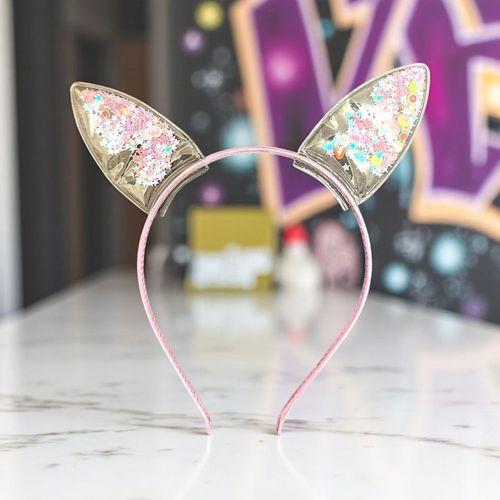 PULLU PEMBE TAVŞAN TACI PEMBE PULLU TAVŞAN TAÇ PEMBE TAVŞAN DOĞUM GÜNÜ TİYATRO KOSTÜM AKSESUARLARI