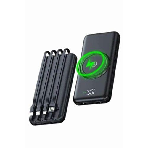 Wireless Powerbank 10000 Mah Led Ekranlı Dahili Kablolu Hızlı Şarj