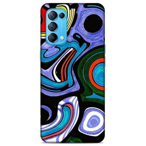 Lopard Oppo Reno 5 5G Uyumlu Kılıf Soyut Sanat (25) Baskılı Antişok Kapak