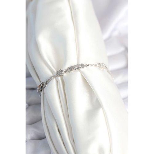 Pirinç Gümüş Renk Halley Yıldız Model Kadın Bileklik