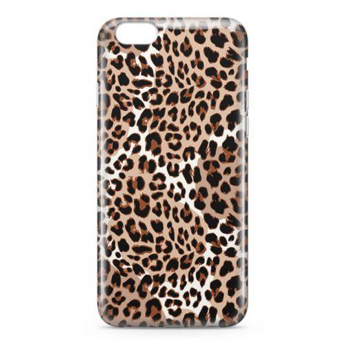 Apple iPhone 6 6s Kılıf Beyazlı Leopar Arka Kapak Koruma Desenli Full Koruyucu