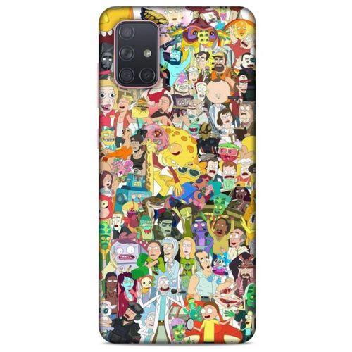Samsung Galaxy A71 Uyumlu Kılıf Rick And Morty (36) Glitter Kılıf Cop Morty