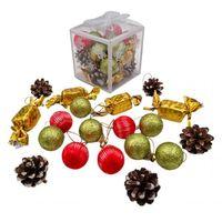 Yılbaşı Süsü Karışık Pvc Kutuda 18Li