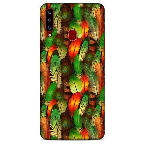 Samsung Galaxy A20s Kılıf Desenli Özel Seri Tüyler (1) Kılıfı