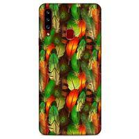 Samsung Galaxy A20s Kılıf Desenli Özel Seri Tüyler (1) Kılıfı