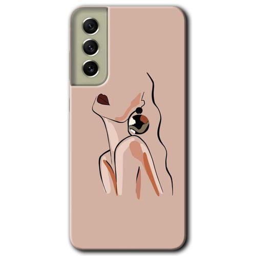 Samsung Galaxy S21 FE Kılıf HD Desen Baskılı Arka Kapak - Çizim Silüet