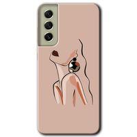 Samsung Galaxy S21 FE Kılıf HD Desen Baskılı Arka Kapak - Çizim Silüet