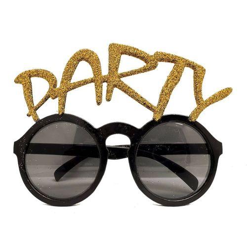 Eğitici Çocuk Altın Simli Party Yazılı Parti Gözlüğü Show 15x7 cm