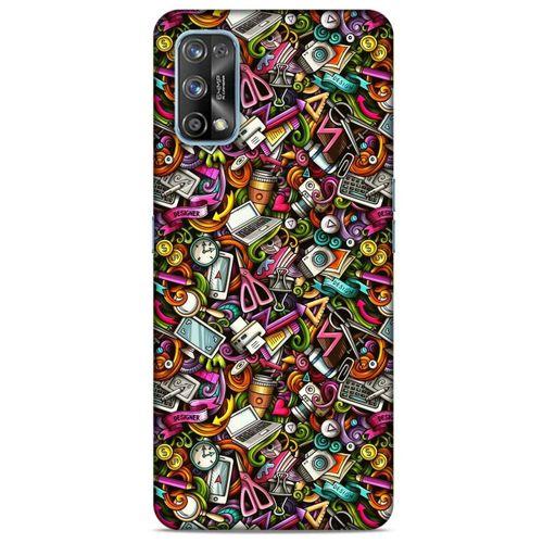 Graffitix (10) Desenli Silikon Kapak Oppo Realme 7 Pro Kılıf