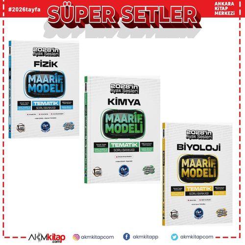 Çap Yayınları Üniversiteye Hazırlık Fizik Kimya ve Biyoloji Ders Platosu Maarif Modeli Tematik Soru Bankası Seti 3 Kitap