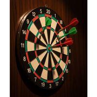 Kaliteli Ahşap 15 İnç Dart Tahtası Kolay Montajlı 4 Ok