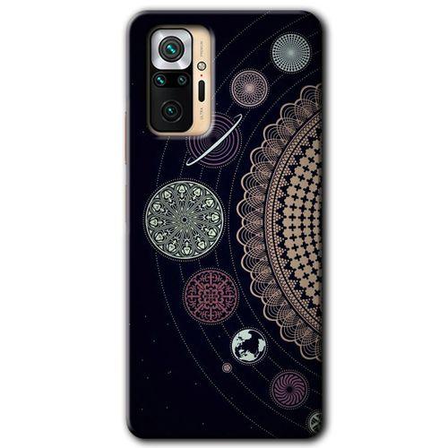 BeRa Aksesuar  Xiaomi Redmi Note 10 Pro Kılıf Baskılı Kapak - Gezegen Döngüsü +Tam Kaplayan Mat Seramik