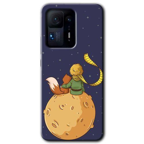 MRCİLETİSİM Xiaomi Mi Mix 4 Kılıf HD Desen Baskılı Arka Kapak+Temperli Cam - Küçük Prens