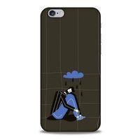 Apple Iphone 6S Kılıf Depresyon (33) Hybrid Kılıf Kahve Toz Pembe