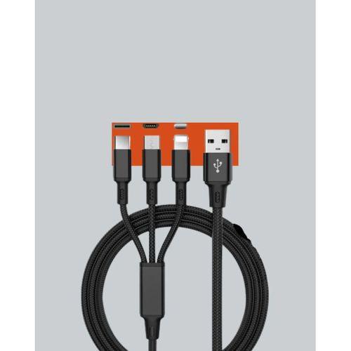 Dayanıklı Metal Başlıklı 3’ü 1 Arada Şarj Kablosu – Tüm Cihazlarla Uyumlu