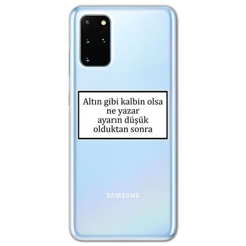 Galaxy S20 Plus Kılıf HD Yazı Baskılı Silikon Arka Kapak - Yazı 3