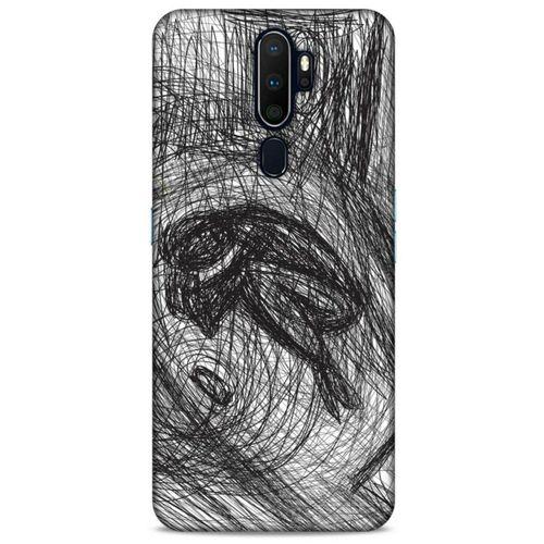 Oppo A5 2020 Kılıf Depresyon (37) Silicone Cover Sarı Lacivert