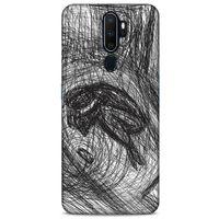 Oppo A5 2020 Kılıf Depresyon (37) Silicone Cover Sarı Lacivert