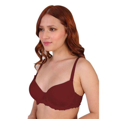 Bordo Mı 189d Pedli Dantelli Balenli Sütyen