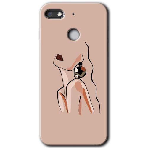 MRCİLETİSİM General Mobile GM 8 Go Kılıf HD Desen Baskılı Arka Kapak + Temperli Cam - Çizim Silüet