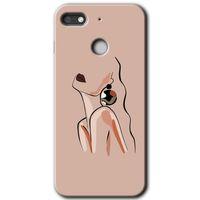 MRCİLETİSİM General Mobile GM 8 Go Kılıf HD Desen Baskılı Arka Kapak + Temperli Cam - Çizim Silüet