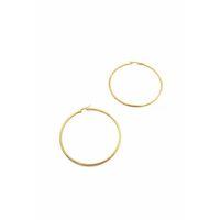 Çelik Halka Küpe -7 cm - Altın