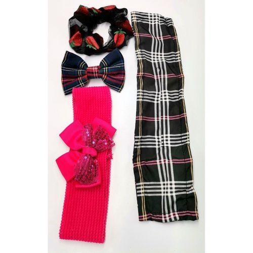 Renkli Desenli Taç Toka Bandana Set