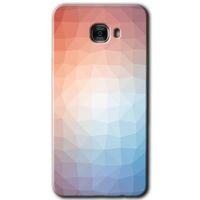 Potkal Hediye Fabrikası Samsung Galaxy C9 Pro HD Baskılı Kılıf + 9D Tam Ekran Koruyucu - Polygon Graident 3