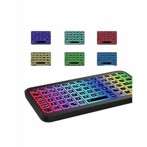 Şarjlı Kablosuz Mini Rgb Klavye Uzun Pil Ömürlü