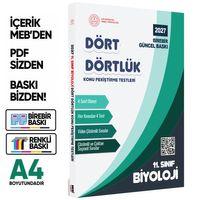 2027 MEBİ-OGM 11  Sınıf Dört Dörtlük Biyoloji Pekiştirme Testi A4 Renkli Soru Bankası BASKI ÜCRETİ