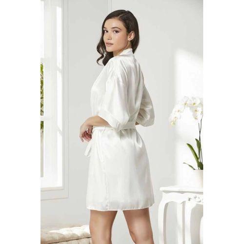 Pierre Cardin 4045 Kadife Saten Dantelli Gecelik Ve Sabahlık Takımı