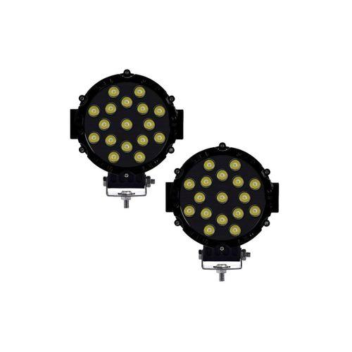 Off Road Sis Lambası Siyah 16 Cm Yuvarlak 17 Led 2 Adet