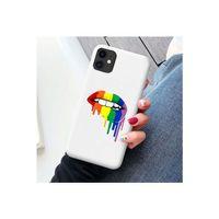 iPhone 11 Beyaz Lansman Renkli Dudak Görseli