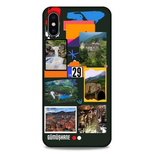 Lopard Apple iPhone XS Max Uyumlu Kılıf Şehirli ※ (29) Gümüşhane Arka Koruma Kılıfı