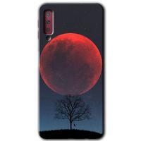 Potkal Hediye Fabrikası Samsung Galaxy A7 2018 Kılıf HD Desen Baskılı Arka Kapak - Kanlı Ay