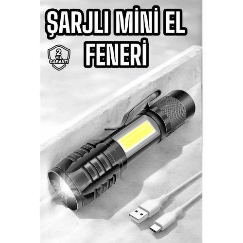 El Feneri Led Usb  Zoom Mini Led Işık Acil Durum Feneri