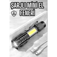 El Feneri Led Usb  Zoom Mini Led Işık Acil Durum Feneri