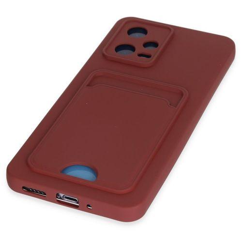 Xiaomi Redmi Note 12 4G Kılıf Kelvin Kartvizitli Silikon - Bordo