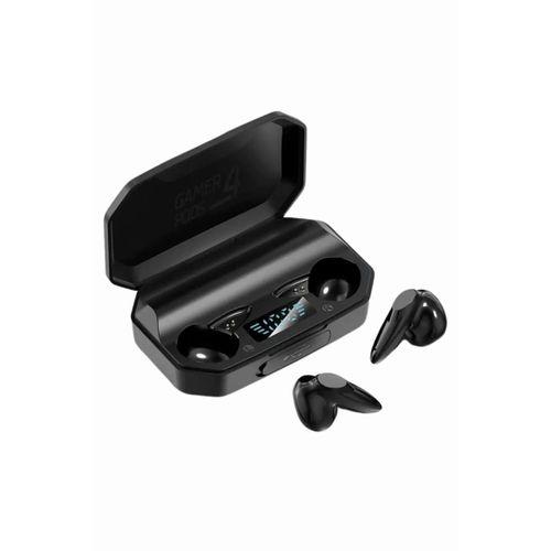 Rgb Işıklı Çift Mikrofonlu Siyah Profesyonel  Kulaklığı Kablosuz Kulakiçi