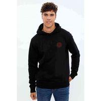 Him Heartagram Baskılı Siyah Erkek Kapşonlu Sweatshirt