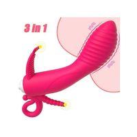 3’ü 1 Arada Anal, Vajinal ve Klitoral Uyarıcı Titreşimli Vibratör