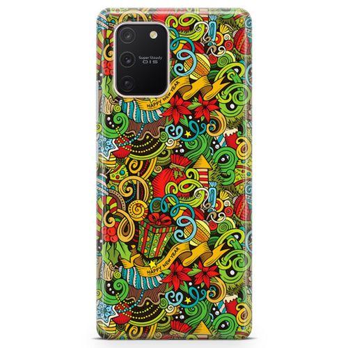 Samsung Galaxy S10 Lite Kılıf Doodle Happy New Year Arka Kapak Koruma Desenli Full Koruyucu