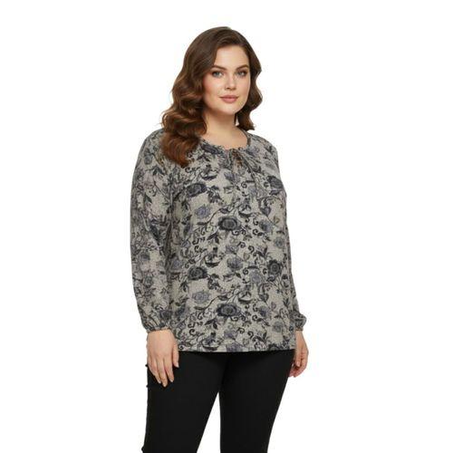 Kadın Yumoş Yaka Bağcıklı Modelli Bluz BGL-ST05138