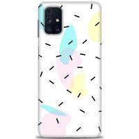 Samsung Galaxy M51 Kılıf HD Baskılı Kılıf - Çubuklar ve Renkler + Tam Ekran Koruyucu