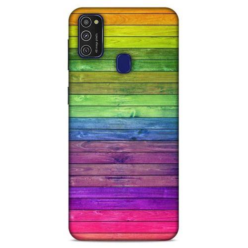 Lopard Samsung Galaxy M21 Uyumlu Kılıf Wood'X (26) Tpu Silikon Kılıf Desenli