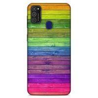 Lopard Samsung Galaxy M21 Uyumlu Kılıf Wood'X (26) Tpu Silikon Kılıf Desenli