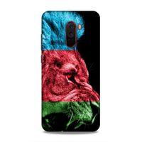 Xiaomi Pocophone F1 Uyumlu Kılıf Azarbaijan (24) Darbe Emici Kılıf Bayrak Aslan