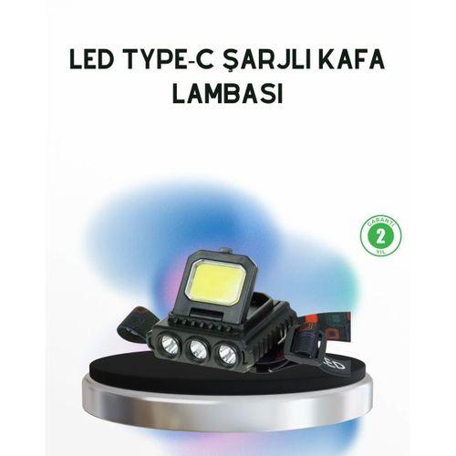 Şarjlı Led Kafa Lambası 800 Lumen Cob Xpe Ayarlanabilir Başlıklı