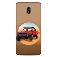 Lopard Xiaomi Redmi 8A Uyumlu Kılıf PickUpX (39) Liquid Crystal Kılıf Kırmızı Siyah