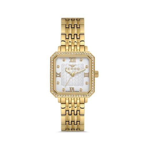 Ferro FL40142A-B Quartz Çelik Altın Rengi 26 mm Kadın Kol Saati